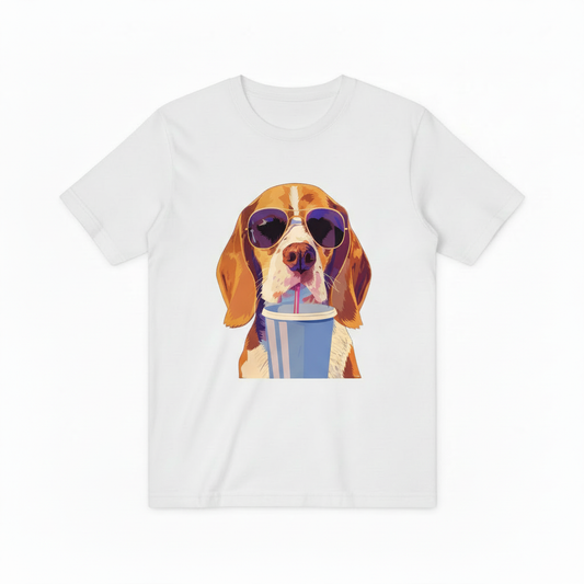 Cool Beagle Dog Sunglasses Graphic Tee - Funny Summer T-Shirt T4054