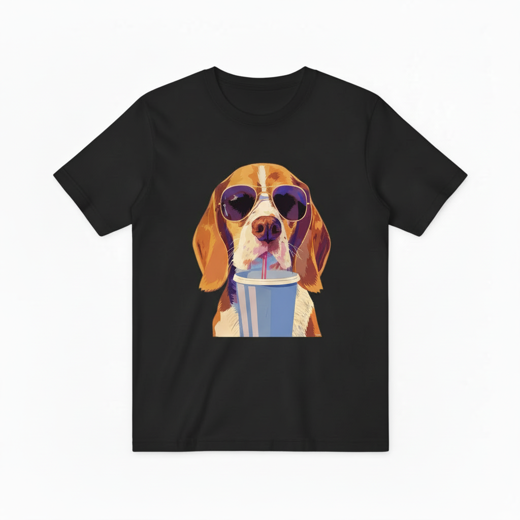 Cool Beagle Dog Sunglasses Graphic Tee - Funny Summer T-Shirt T4054