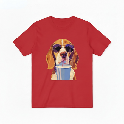 Cool Beagle Dog Sunglasses Graphic Tee - Funny Summer T-Shirt T4054