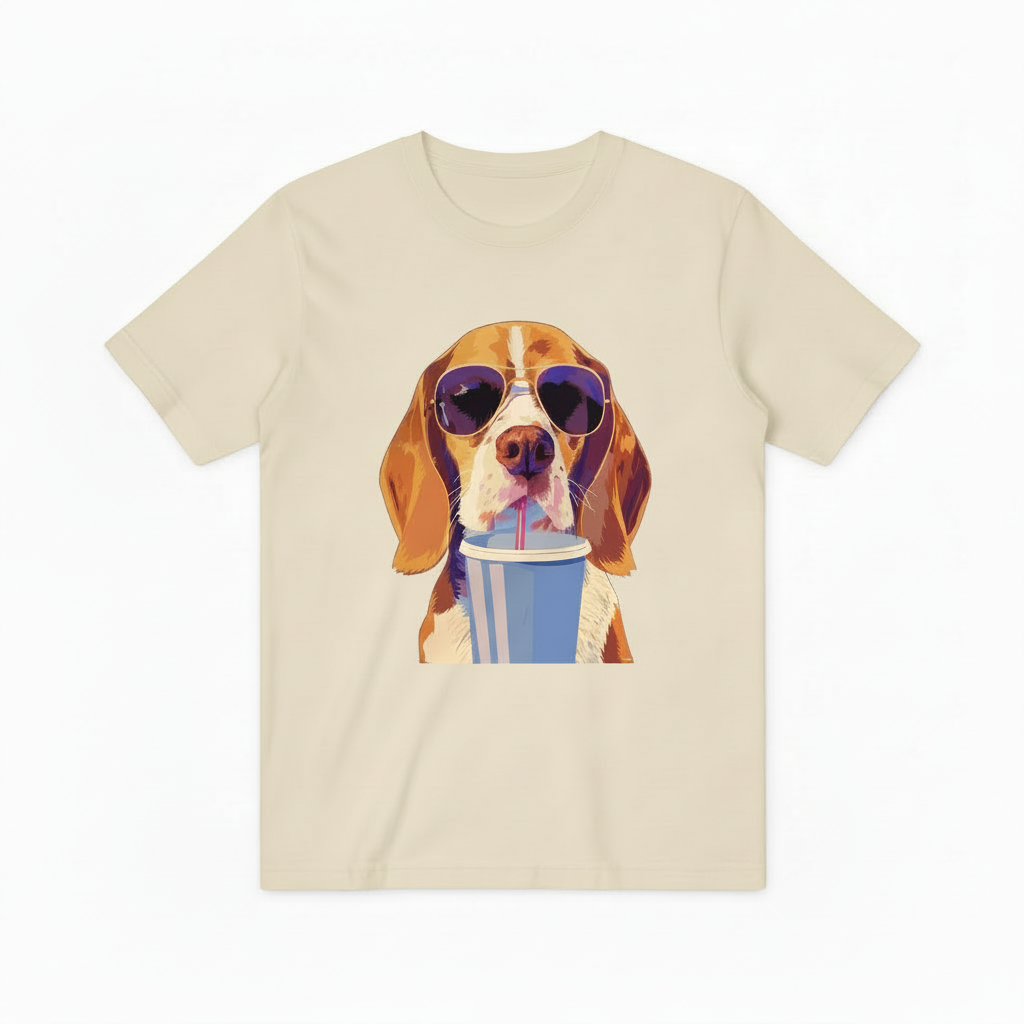 Cool Beagle Dog Sunglasses Graphic Tee - Funny Summer T-Shirt T4054