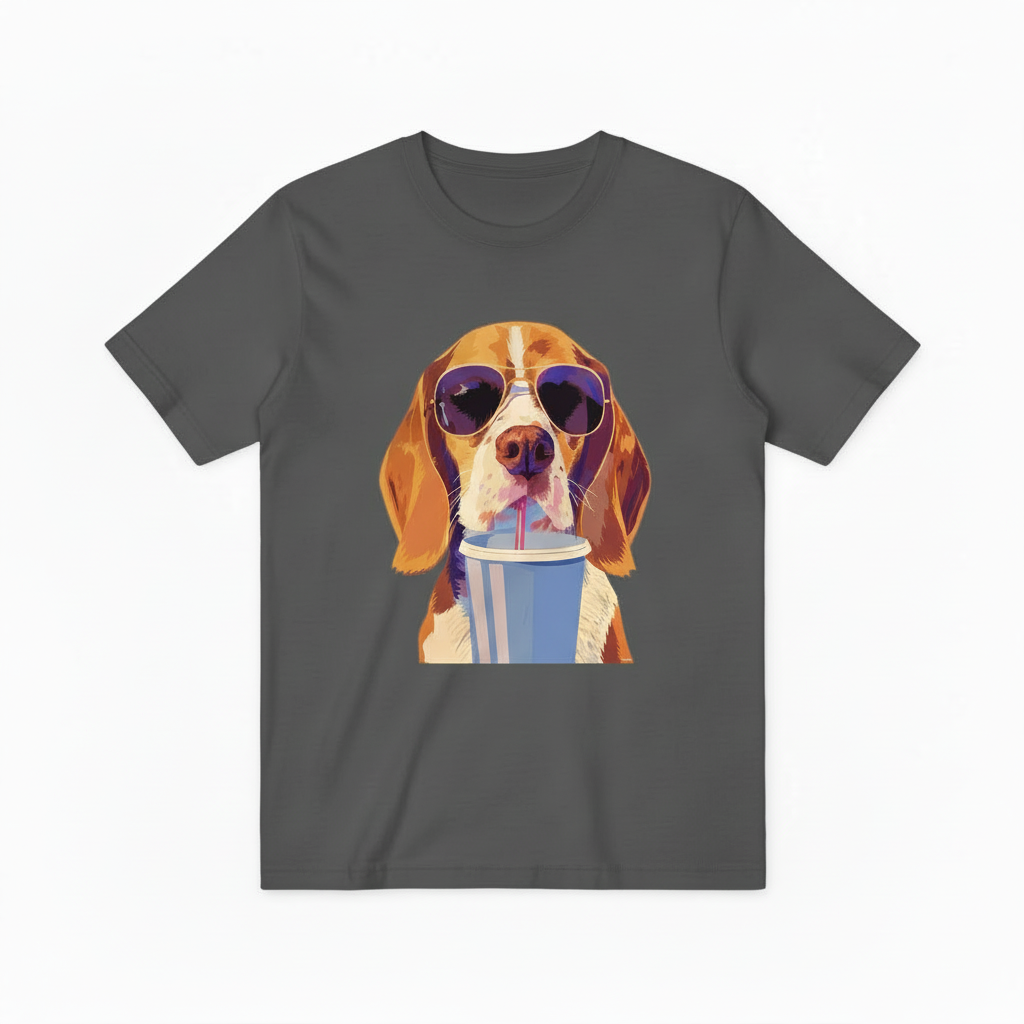 Cool Beagle Dog Sunglasses Graphic Tee - Funny Summer T-Shirt T4054