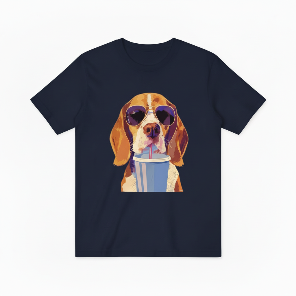 Cool Beagle Dog Sunglasses Graphic Tee - Funny Summer T-Shirt T4054