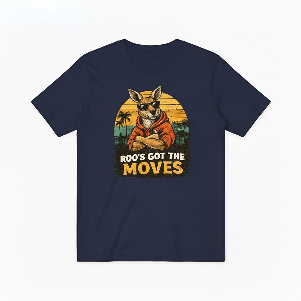 Funny Kangaroo Graphic Tee T-Shirt T4050