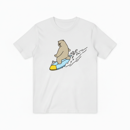 Cool Bear Surfer Graphic Tee Summer Vibes T-Shirt T6010