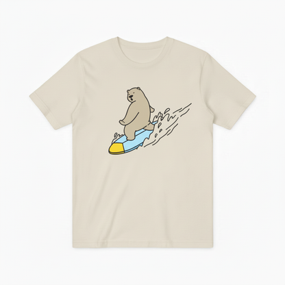 Cool Bear Surfer Graphic Tee Summer Vibes T-Shirt T6010