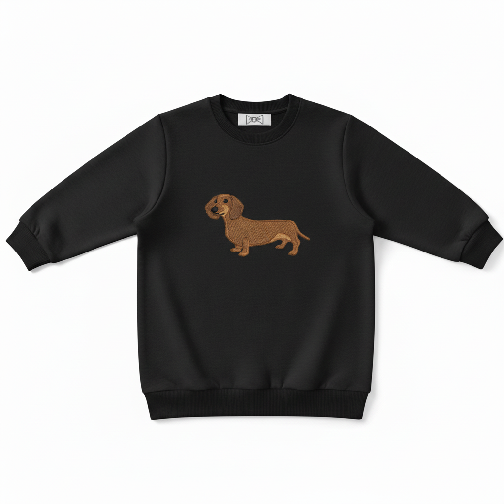 Dachshund Embroidered Crewneck Premium  C1002