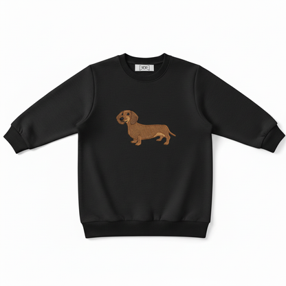 Dachshund Embroidered Crewneck Premium  C1002