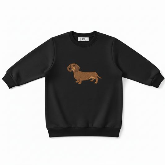 Dachshund Embroidered Crewneck Premium  C1002