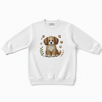 Cozy Puppy Embroidered Crewneck C1003
