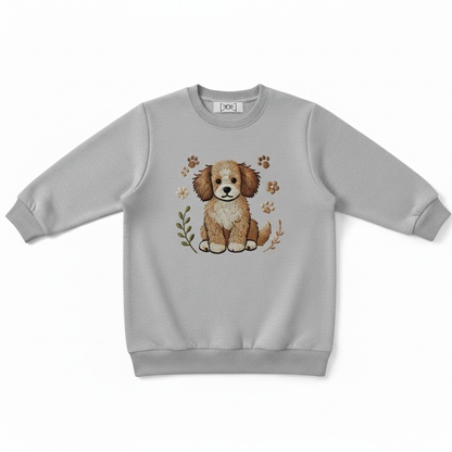 Cozy Puppy Embroidered Crewneck C1003