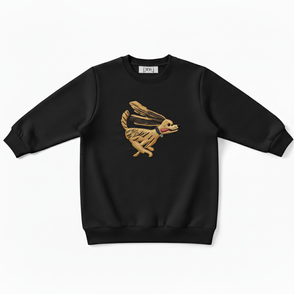 Fast Dog Embroidered Crewneck Premium C1005