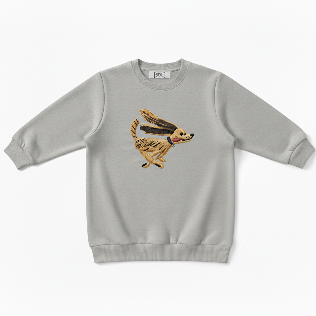 Fast Dog Embroidered Crewneck Premium C1005