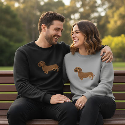 Dachshund Embroidered Crewneck Premium  C1002