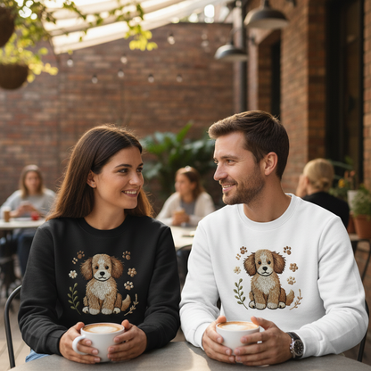 Cozy Puppy Embroidered Crewneck C1003