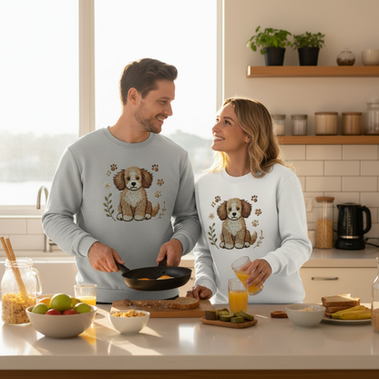 Cozy Puppy Embroidered Crewneck C1003
