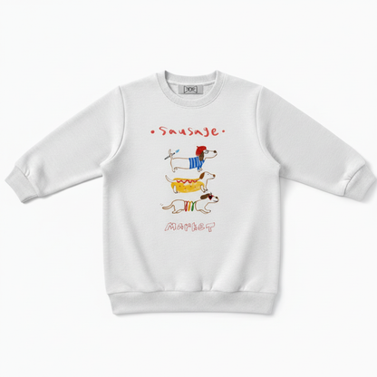 Funny Sausage Market Wiener Dog Lover Crewneck C1012