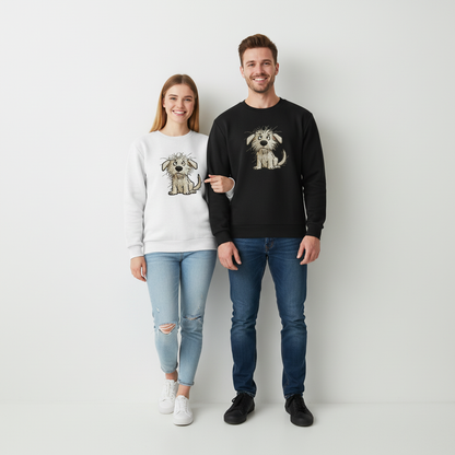 Scruffy Puppy Embroidered Dog Lover Crewneck C1007