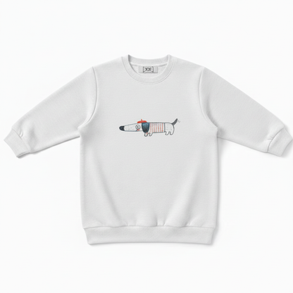 Cute Dachshund in Beret Dog Lover Gift Crewneck C1010