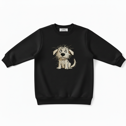 Scruffy Puppy Embroidered Dog Lover Crewneck C1007