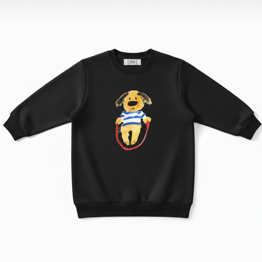 Playful Puppy Jump Rope Dog Lover Crewneck C1015