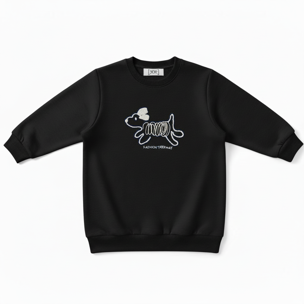 Fashion Dachshund Sketch Graphic Crewneck C1016