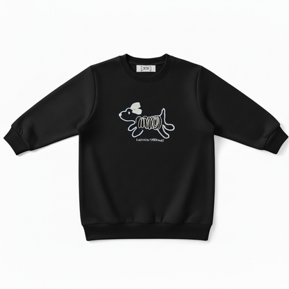 Fashion Dachshund Sketch Graphic Crewneck C1016