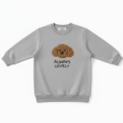 Always Lovely Curly Poodle Pet Lover Crewneck C1025