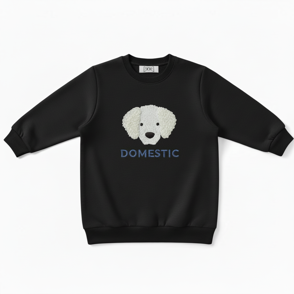 Domestic White Poodle Pet Lover Crewneck C1026