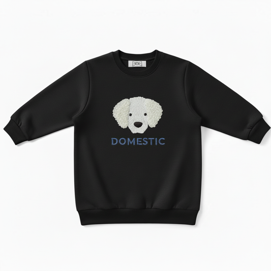 Domestic White Poodle Pet Lover Crewneck C1026