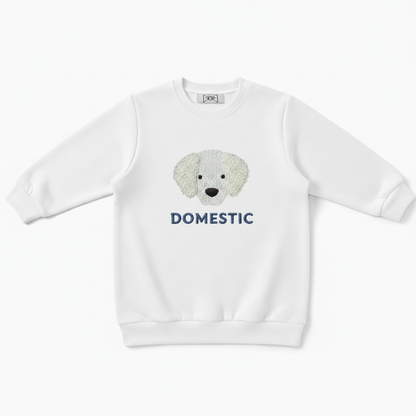 Domestic White Poodle Pet Lover Crewneck C1026