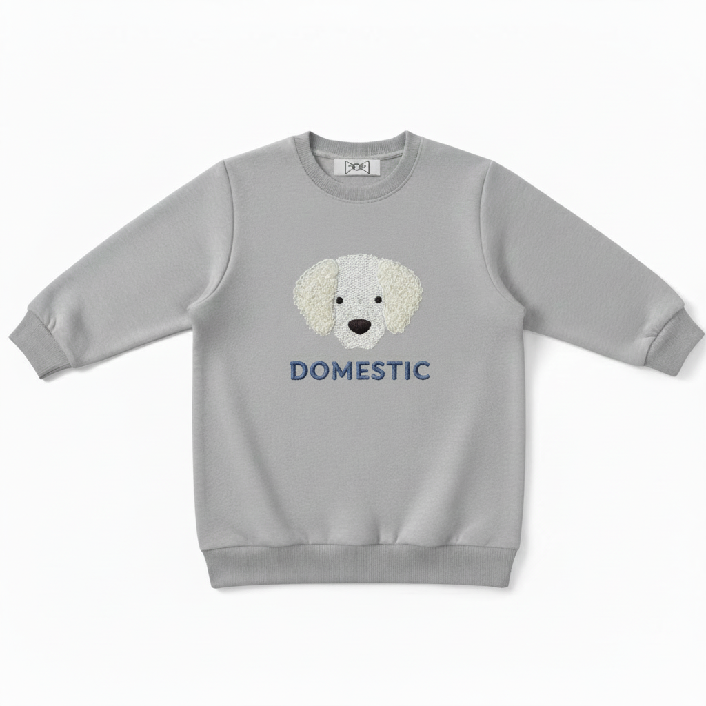 Domestic White Poodle Pet Lover Crewneck C1026