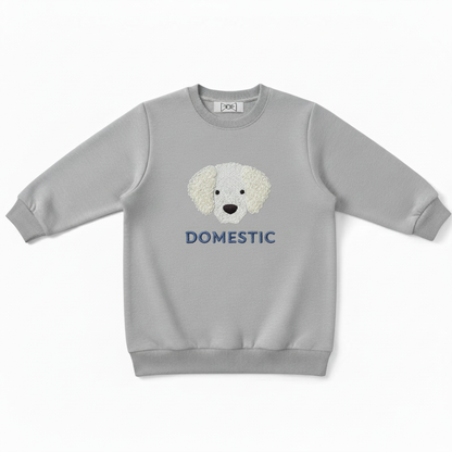 Domestic White Poodle Pet Lover Crewneck C1026