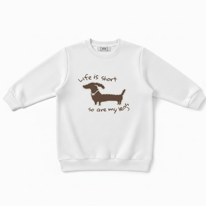 Funny Short Legs Dog Quote Graphic Pet Lover Crewneck C1027