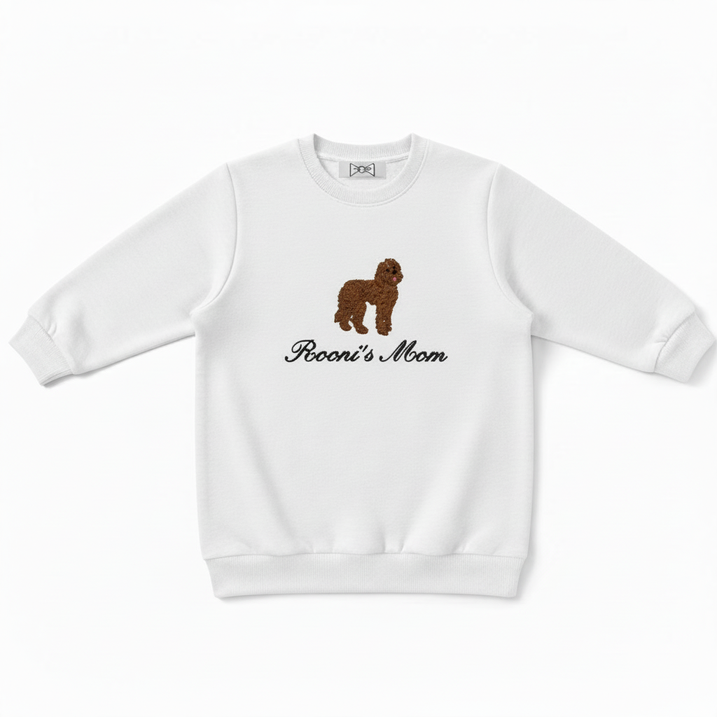 Rooni's Moon Brown Poodle Pet Crewneck C1029