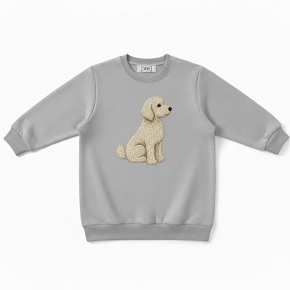 Golden Doodle Sitting Pose Dog Lover Crewneck C1030
