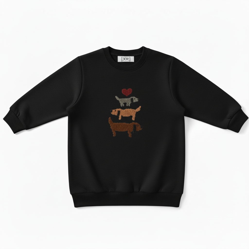 Cute Dachshund Stack Love Pet Lover Crewneck C1034