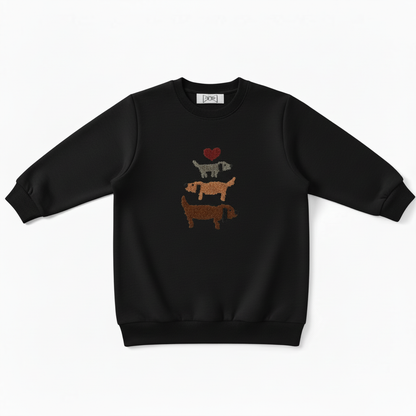 Cute Dachshund Stack Love Pet Lover Crewneck C1034