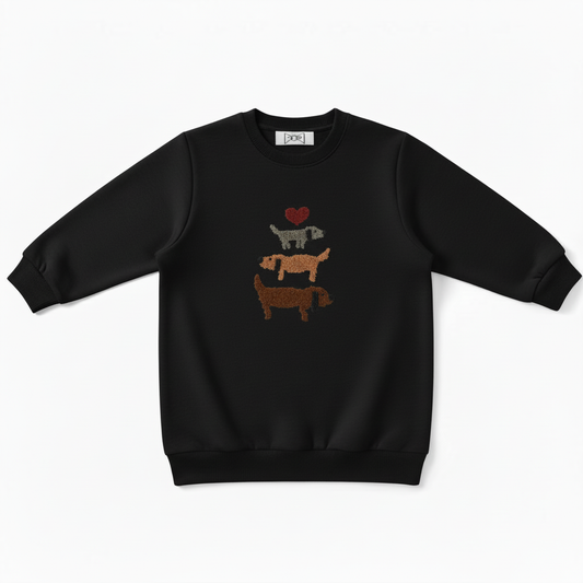 Cute Dachshund Stack Love Pet Lover Crewneck C1034
