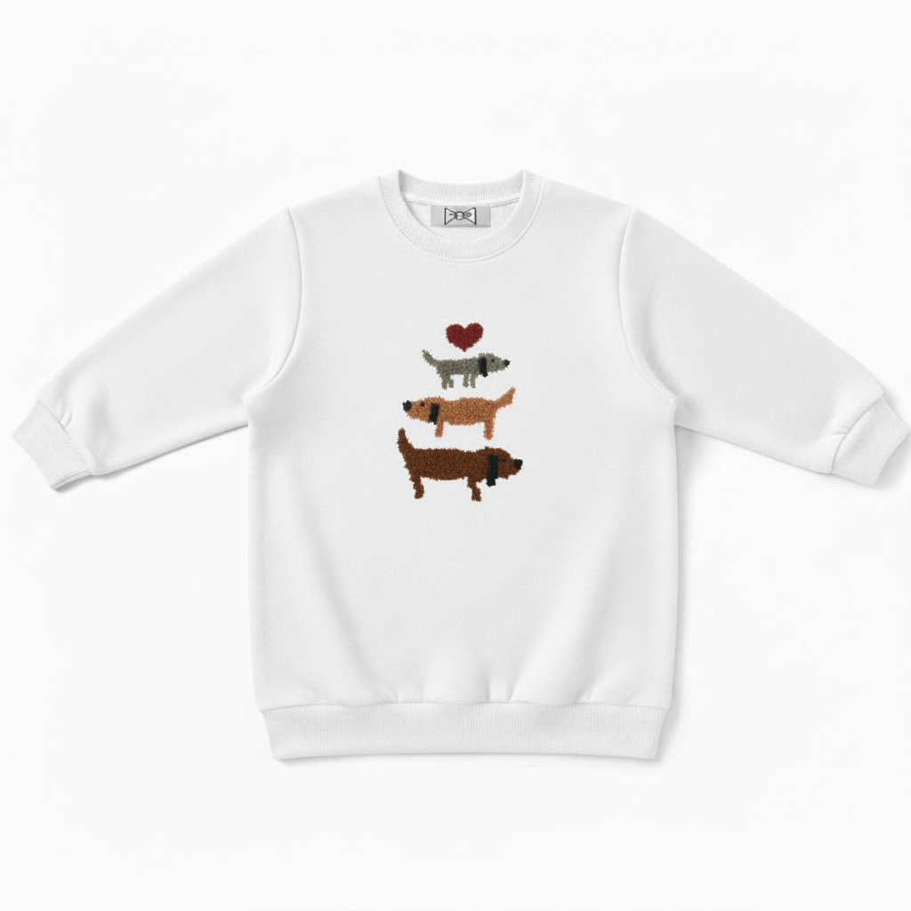 Cute Dachshund Stack Love Pet Lover Crewneck C1034