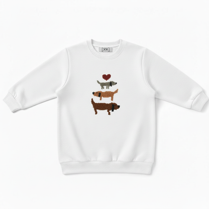 Cute Dachshund Stack Love Pet Lover Crewneck C1034