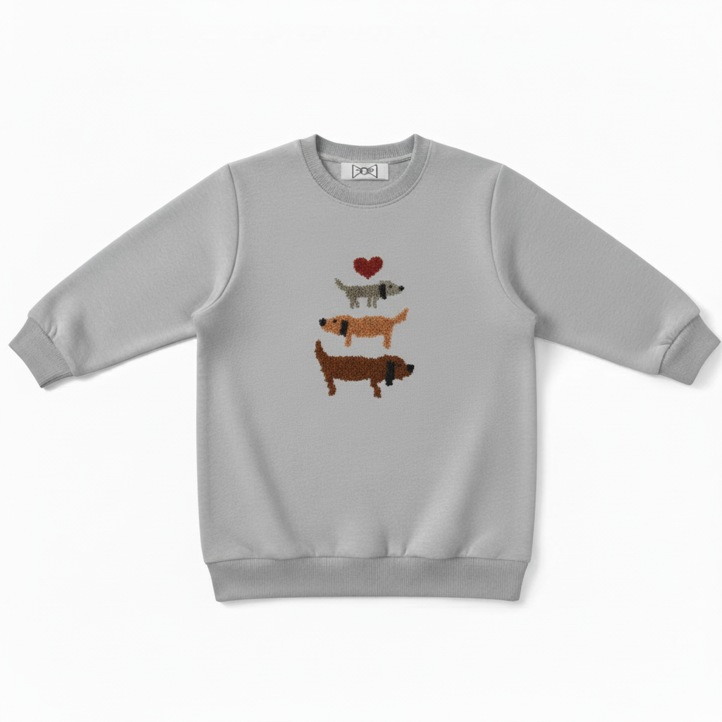 Cute Dachshund Stack Love Pet Lover Crewneck C1034