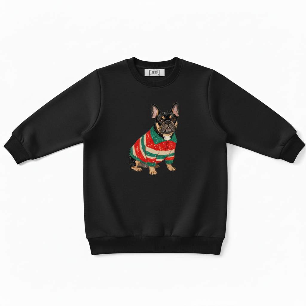 French Bulldog Christmas Sweater Holiday Graphic Crewneck C1039