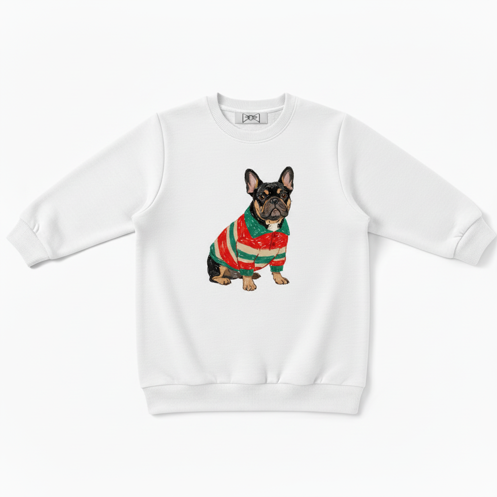 French Bulldog Christmas Sweater Holiday Graphic Crewneck C1039