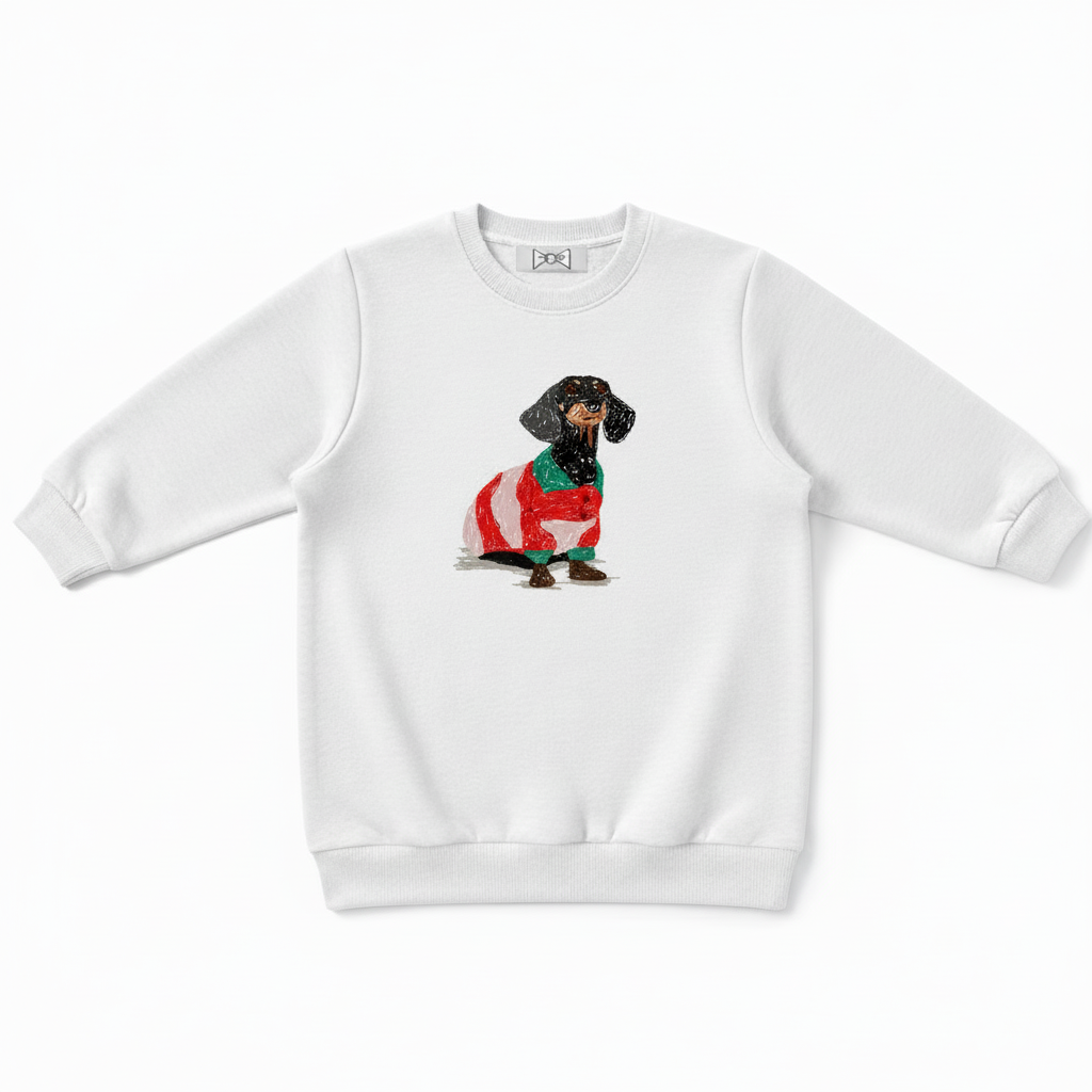 Dachshund Christmas Sweater Holiday Graphic Dog Crewneck C1040