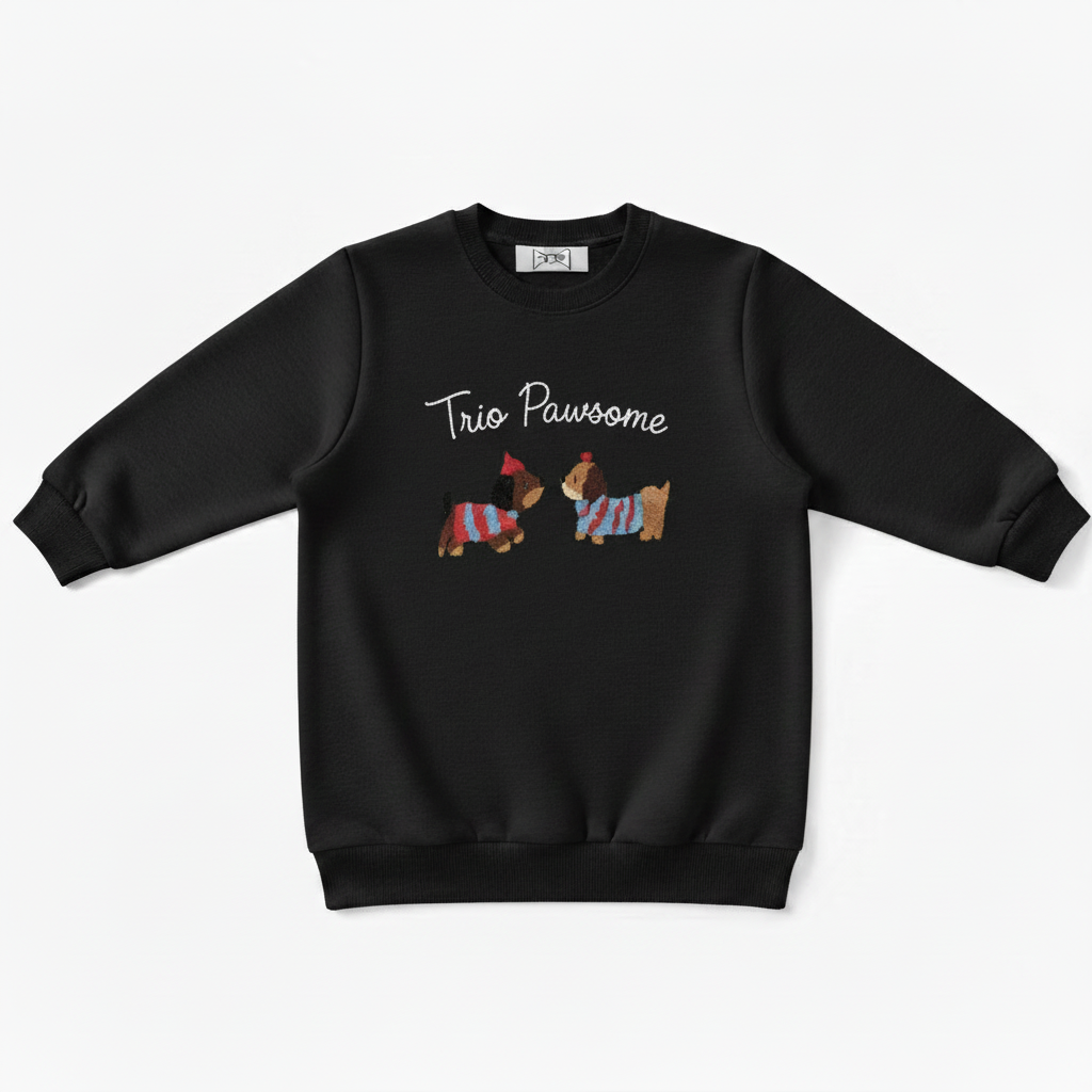 Trio Pawsome Yorkie Dogs Graphic Crewneck C1042