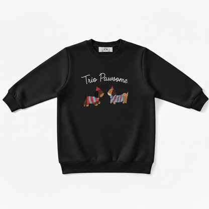 Trio Pawsome Yorkie Dogs Graphic Crewneck C1042