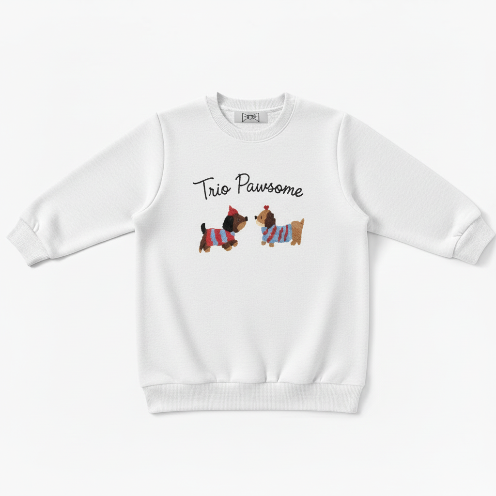 Trio Pawsome Yorkie Dogs Graphic Crewneck C1042