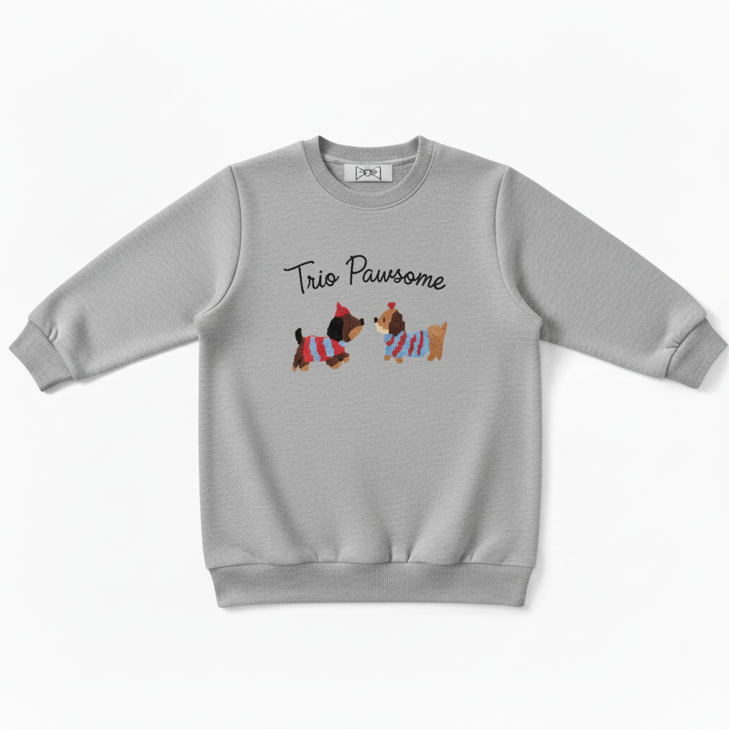Trio Pawsome Yorkie Dogs Graphic Crewneck C1042