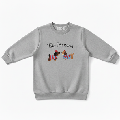 Trio Pawsome Yorkie Dogs Graphic Crewneck C1042