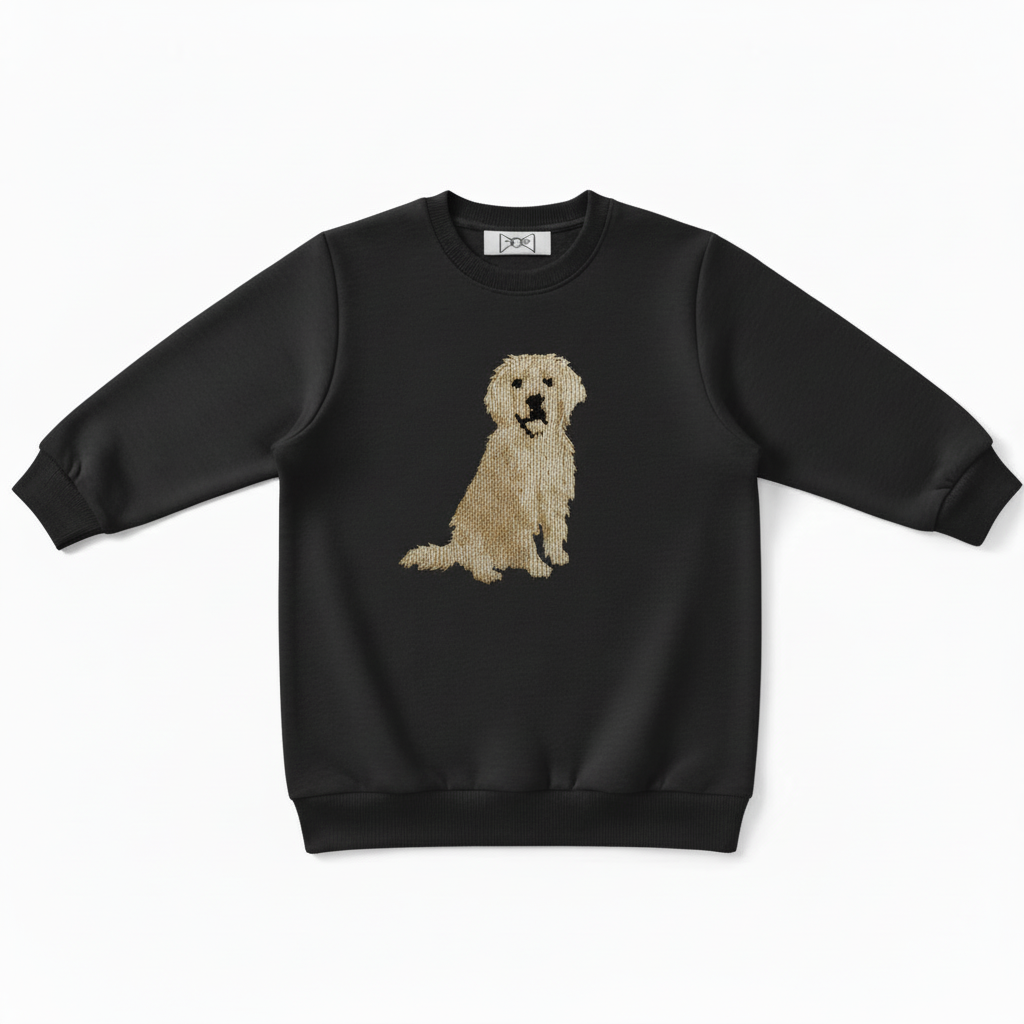 Cute Golden Doodle Sitting Graphic Crewneck C1043